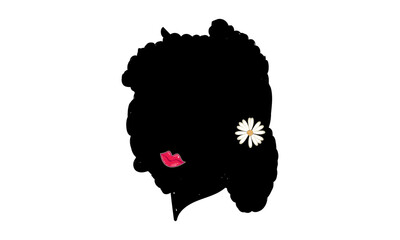 Black Woman Silhouette. Black awareness day celebration illustration with Woman Silhouette. 