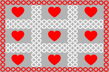 Abstract romantic and love vector background with heart in gradient colors	