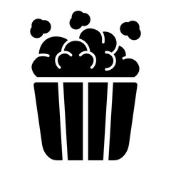 popcorn glyph icon