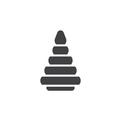 Pyramid toy vector icon