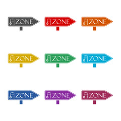 Rolling walker icon isolated on white background. Set icons colorful