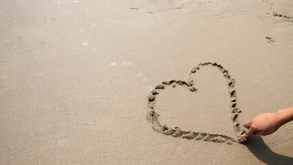 heart on the beach