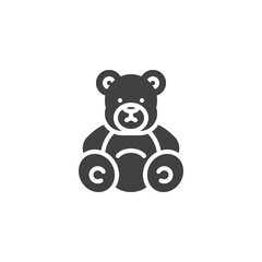 Teddy bear vector icon