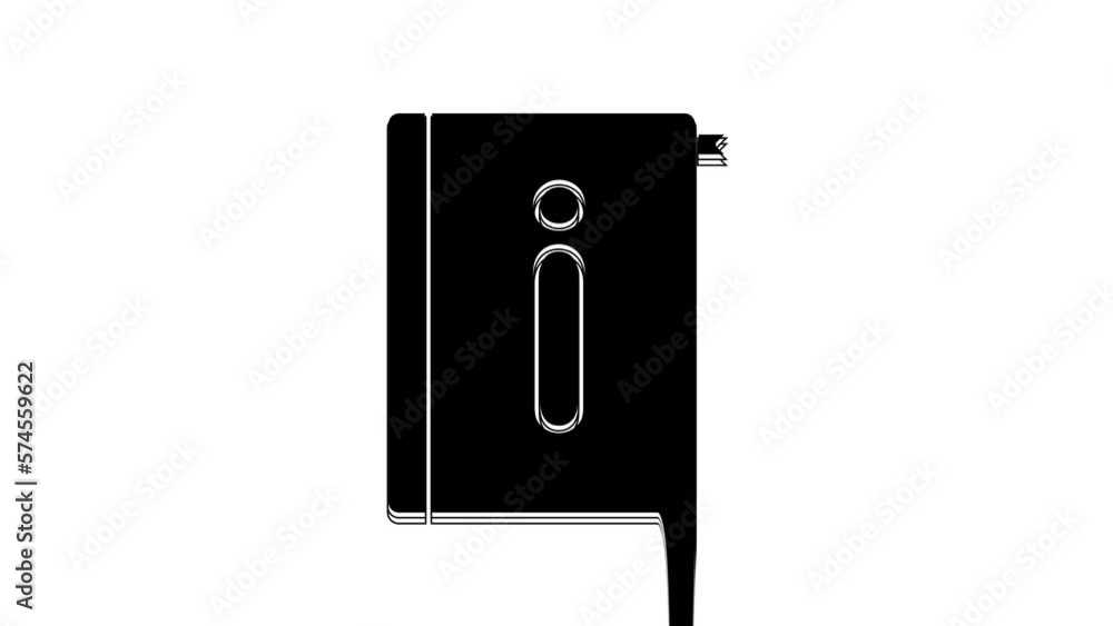 Poster black user manual icon isolated on white background. user guide book. instruction sign. read before 