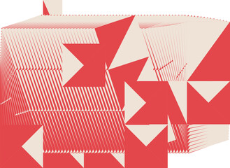 Fototapeta premium red and white background, creative geometric pattern, vector modern design texture