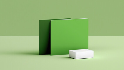 green abstract squares