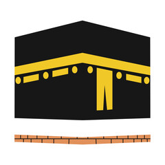 Fototapeta premium Kabah Mecca Ilustration