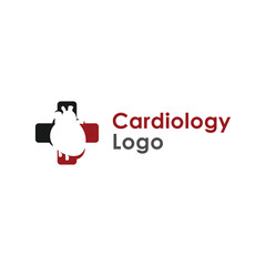 Simple Heart Organ Logo Design Template, Heart Logo Design Template for Cardiology and Heart Clinic