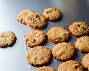 Cookies on a baking sheet at home