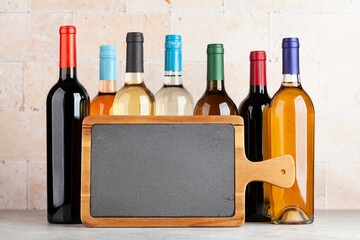Various wine bottles