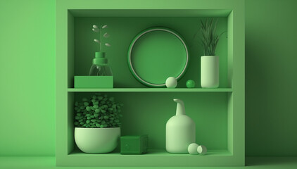 interior with vases and flowers