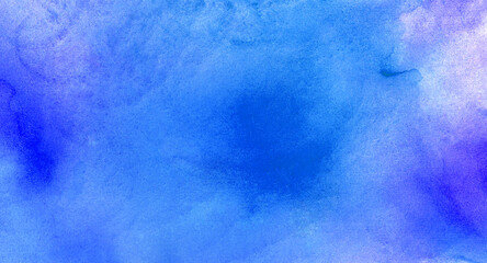hand drawn watercolor blue background with texture for your design,space