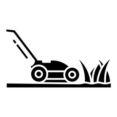 lawn mower icon - obrazy, fototapety, plakaty