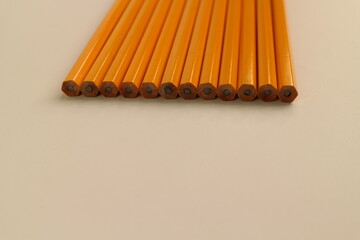 Yellow Pencil Background Concept Photography