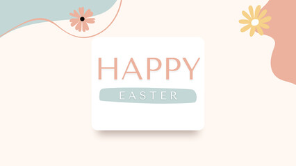 happy easter day wish image with premium boho background