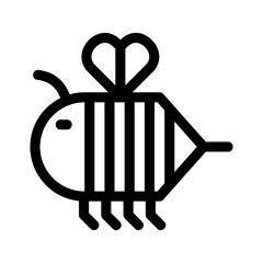 bee icon or logo isolated sign symbol vector illustration - high quality black style vector icons
