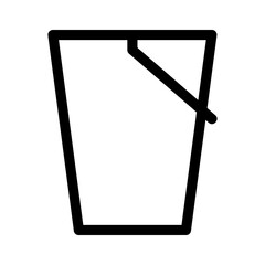 bucket icon or logo isolated sign symbol vector illustration - high quality black style vector icons
