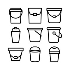 bucket icon or logo isolated sign symbol vector illustration - high quality black style vector icons
