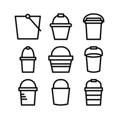 bucket icon or logo isolated sign symbol vector illustration - high quality black style vector icons
