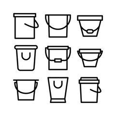 bucket icon or logo isolated sign symbol vector illustration - high quality black style vector icons
