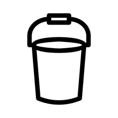 bucket icon or logo isolated sign symbol vector illustration - high quality black style vector icons
