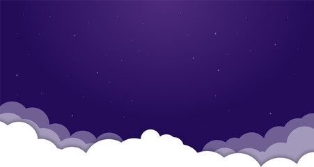 Fototapeta na wymiar Night sky with cloud background