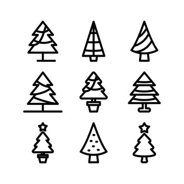 christmas tree icon or logo isolated sign symbol vector illustration - high quality black style vector icons
