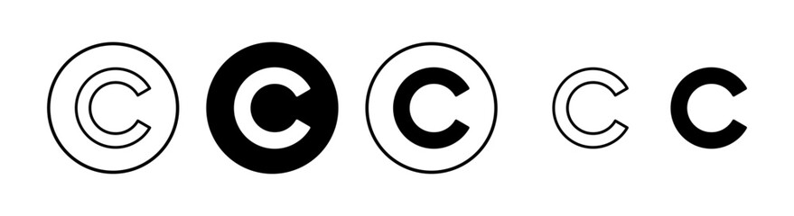 Copyright icon vector illustration. copyright sign and symbol