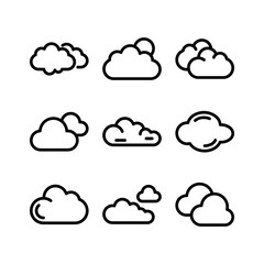 cloud icon or logo isolated sign symbol vector illustration - high quality black style vector icons
