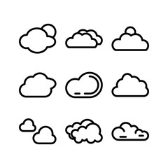 cloud icon or logo isolated sign symbol vector illustration - high quality black style vector icons
