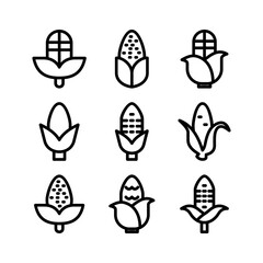 corn icon or logo isolated sign symbol vector illustration - high quality black style vector icons
