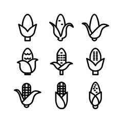 corn icon or logo isolated sign symbol vector illustration - high quality black style vector icons
