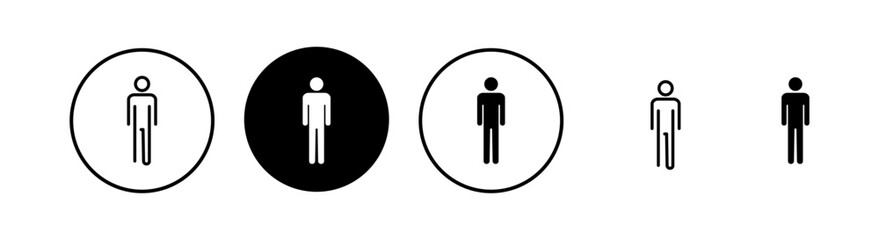 Man icon vector illustration. male sign and symbol. human symbol