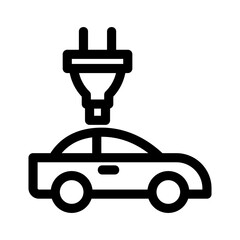 electric car icon or logo isolated sign symbol vector illustration - high quality black style vector icons
