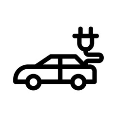 electric car icon or logo isolated sign symbol vector illustration - high quality black style vector icons
