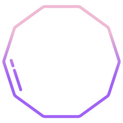 Decagon Geometry Shape icon