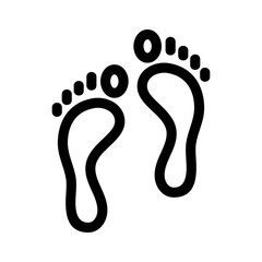 Fototapeta na wymiar footprint icon or logo isolated sign symbol vector illustration - high quality black style vector icons 