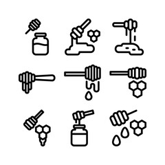 Obraz premium honey icon or logo isolated sign symbol vector illustration - high quality black style vector icons 