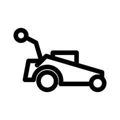 lawn mower icon or logo isolated sign symbol vector illustration - high quality black style vector icons
