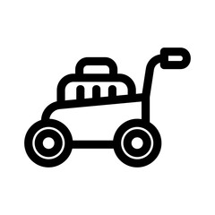 lawn mower icon or logo isolated sign symbol vector illustration - high quality black style vector icons
