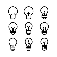light bulb icon or logo isolated sign symbol vector illustration - high quality black style vector icons
