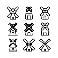 mill icon or logo isolated sign symbol vector illustration - high quality black style vector icons
