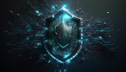 Fototapeta premium Securing the Future of Technology: The Intersection of Cyber security, Internet, Computers, and Artificial Intelligence 
