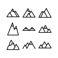 mountains icon or logo isolated sign symbol vector illustration - high quality black style vector icons
