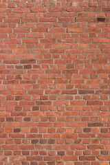 alte Backsteinmauer Hochformat