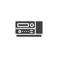 Video cassette player vector icon