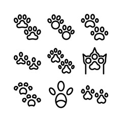 paw print icon or logo isolated sign symbol vector illustration - high quality black style vector icons
