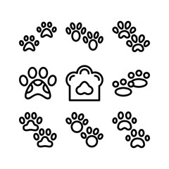 Fototapeta na wymiar paw print icon or logo isolated sign symbol vector illustration - high quality black style vector icons 