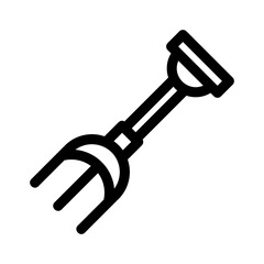 pitchfork icon or logo isolated sign symbol vector illustration - high quality black style vector icons
