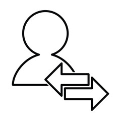 people transfer icon, people vector, transfer illustration